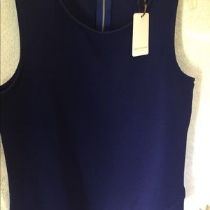 Sleeveless Top by Green Envelope in Navy Blue